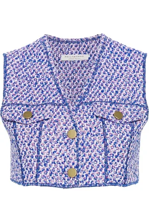 Serafini Cropped bouclé vest