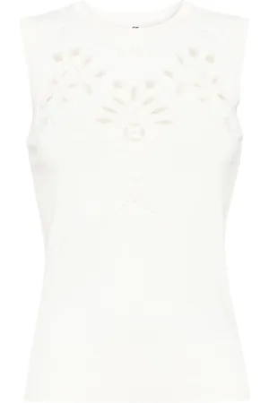 ERMANNO SCERVINO Broderie-anglaise knitted top