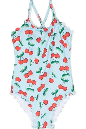 Chiara Ferragni Cherry-print scallop-edge swimsuit