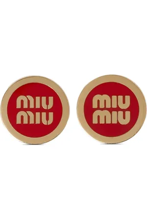 Miu Miu Logo-lettering stud earrings