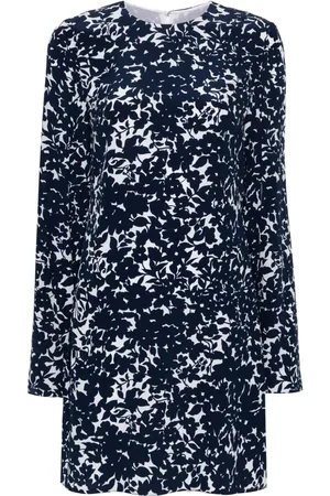 Michael Kors Floral-appliqué silk dress