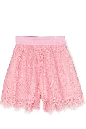 MONNALISA Sequinned corded-lace shorts
