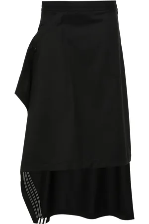 Y-3 3-Stripes-logo asymmetric skirt