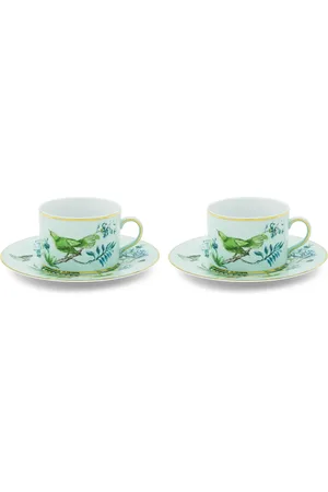 Aquazzura Secret Garden teacups and saucers (set of two)