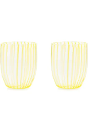 Aquazzura Capri Stripe Murano glass tumblers (set of two)