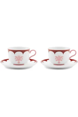 Aquazzura Jaipur porcelain tea cups and saucers (set of two)