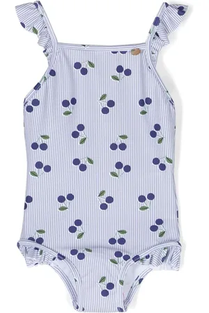 BONPOINT Cherry-print swimsuit
