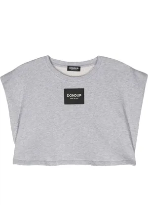 Dondup Logo-patch cropped top