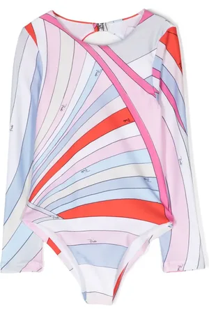 PUCCI Junior Iride-print open-back swimsuit