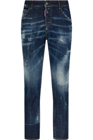 Dsquared2 Logo-patch cotton-blend tapered jeans