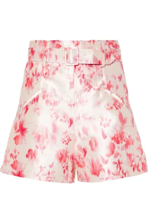 Serafini Floral-print high-waisted shorts