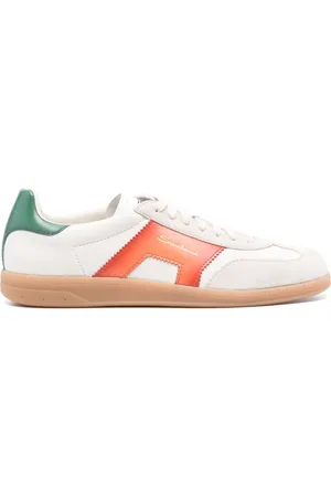 santoni Colourblock panelled sneakers