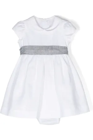 Il gufo Sash-detail linen dress