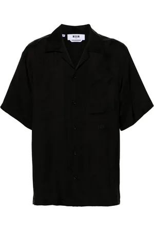 Msgm Camp-collar satin shirt