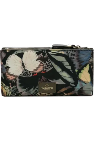 VALENTINO GARAVANI Butterfly-printed zipped long wallet
