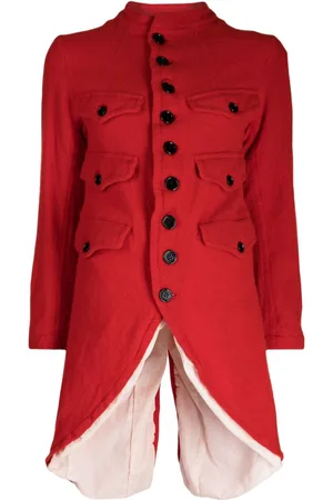 Comme des Garçons Asymmetric-hem wool coat