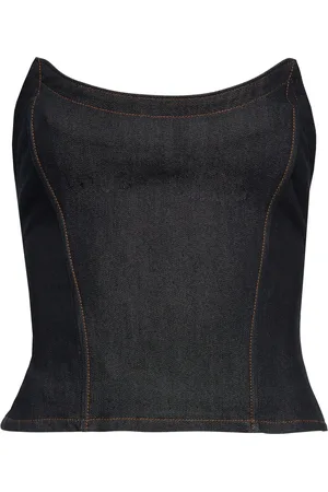Retrofete Allie strapless denim top