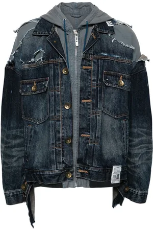 Maison Mihara Yasuhiro Layered denim hooded jacket