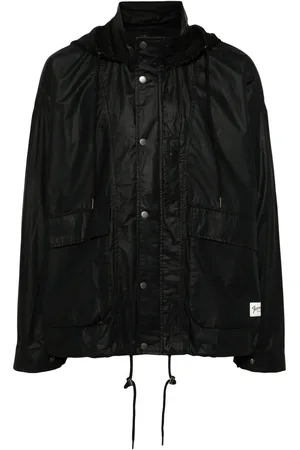 FIVE CM Drawstring-hood coated-finish jacket