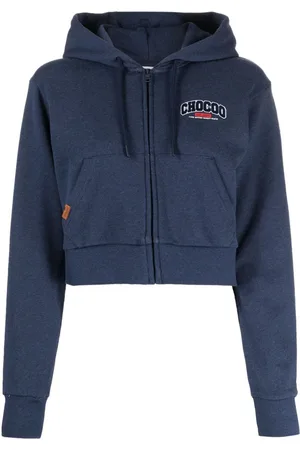 Chocoolate Cropped zip-front hoodie