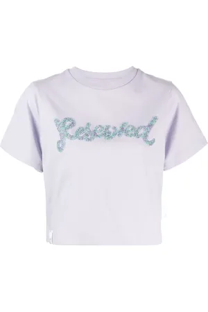 Izzue Reserved beaded cropped T-shirt