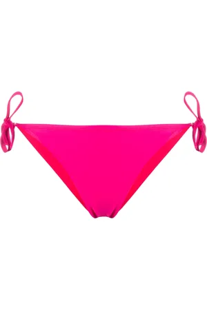 Moschino Logo patch side tie bikini bottoms