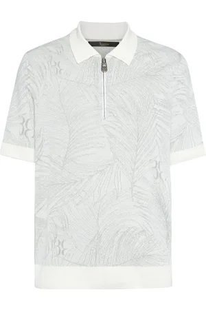 BILLIONAIRE Leaf-print polo shirt