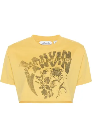 Lanvin X Future floral-print cropped T-shirt