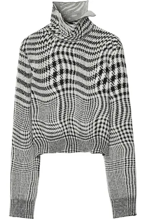 Burberry High-neck houndstooth jacquard jumper