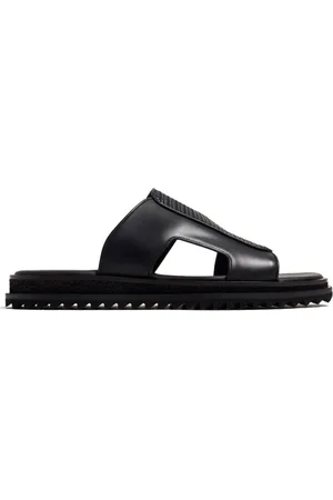 Neil Barrett Cut-out leather slides
