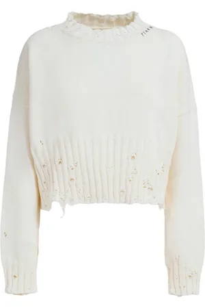 Marni Cropped distressed jumper