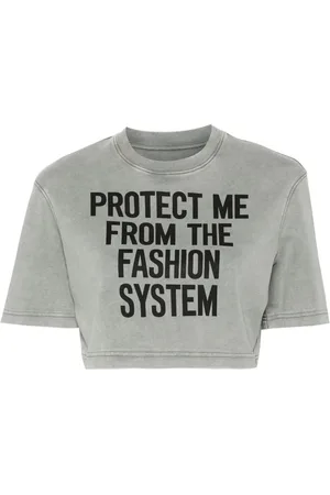 Moschino Text-print cropped T-shirt