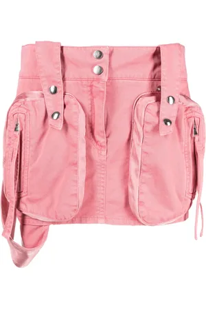 BLUMARINE Patch-pockets cotton miniskirt