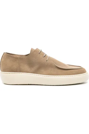 Moma Square-toe suede Derby shoes