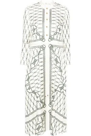 Tory Burch Knot-print silk shirtdress