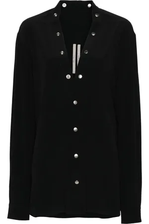 Rick Owens Crepe press-stud blouse