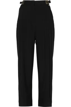HERNO Buckle-detailed straight trousers