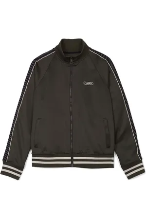 Purple Brand Striped-edge lightweight jacket