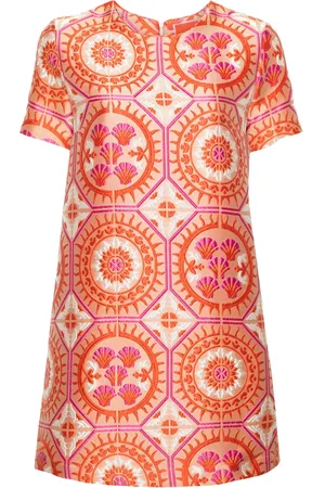 La DoubleJ Swing patterned-jacquard minidress