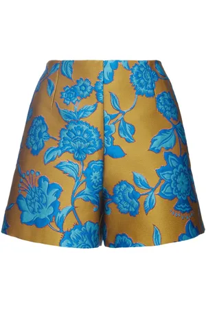La DoubleJ Margarita floral-jacquard shorts