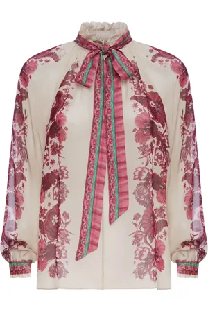 La DoubleJ Cerere floral-print silk blouse