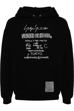 YOHJI YAMAMOTO Logo-print cotton hoodie