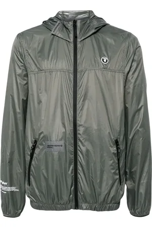 A Bathing Ape Logo-appliqu?? hooded jacket