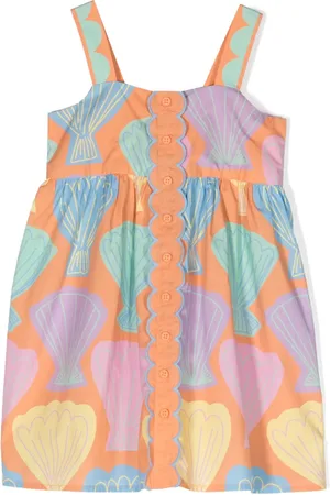 Stella McCartney Sea shell-print flared dress