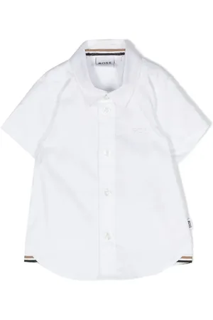 HUGO BOSS Embroidered-logo cotton shirt