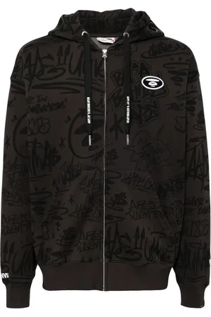A Bathing Ape Graffiti-print hooded jacket
