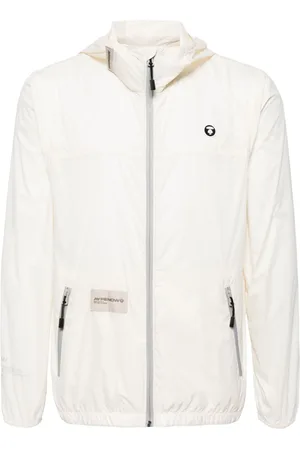 A Bathing Ape Logo-appliqu?? hooded jacket