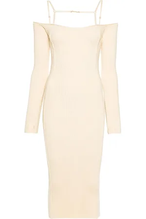 Jacquemus Sierra ribbed midi dress