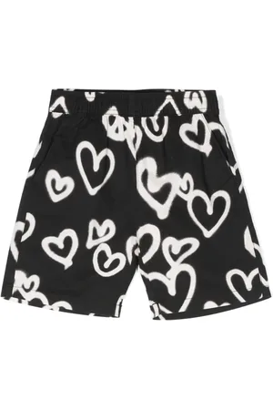 Molo Heart-print twill shorts