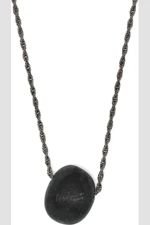 YOHJI YAMAMOTO Nomad stone-pendant chain necklace